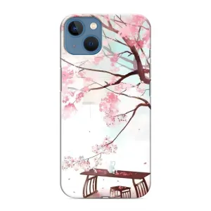 Чехол с принтом САКУРЫ на iPhone 13 (Чайная церемония)