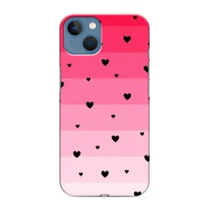 Чехлы с тематикой "Маленькие Сердечки" на iPhone 13 (Чорные сердечки)