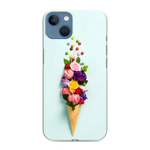 Чехол с рисунком «Цветок-мороженное» для iPhone 13 Чехол с рисунком «Цветок-мороженное» для iPhone 13