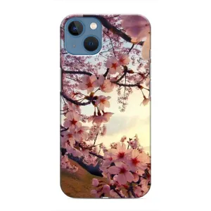 Чехол с принтом САКУРЫ на iPhone 13 (Цветущая сакура)