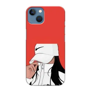 Силиконовый Чехол на iPhone 13 с картинкой Стильных Девушек (Девушка Nike)