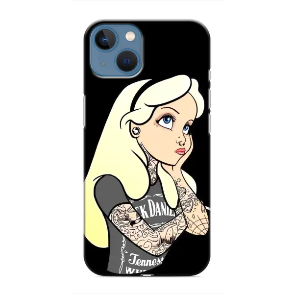 Чехол с рисунком «Девушка обиделась» для iPhone 13