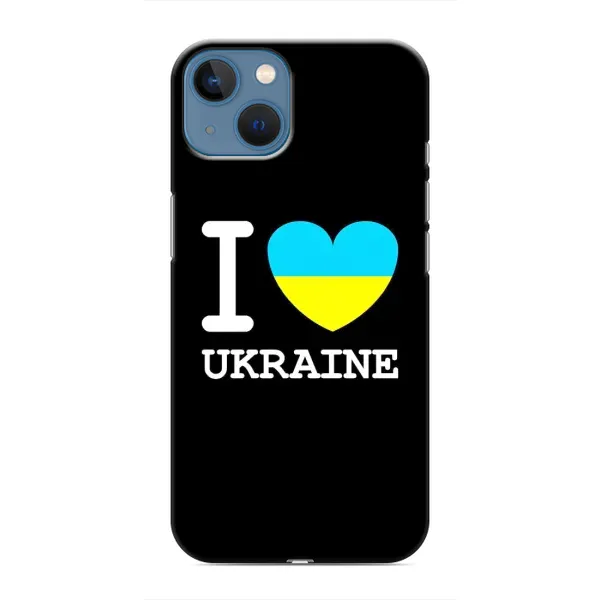 Чехол с рисунком «I Love Ukraine» для iPhone 13 Чехол с рисунком «I Love Ukraine» для iPhone 13
