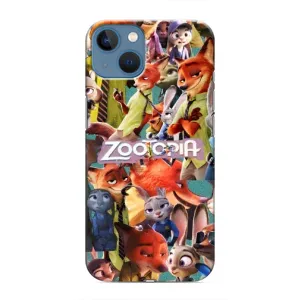 Силіконовий чохол з принтом Зоотрополіс для iPhone 13 (Колаж героїв)