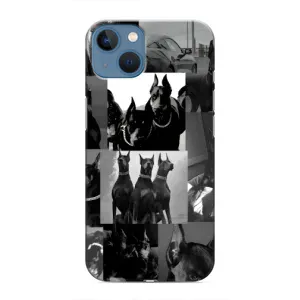 Чехол ДОБЕРМАН для iPhone 13 (Коллаж Доберман)