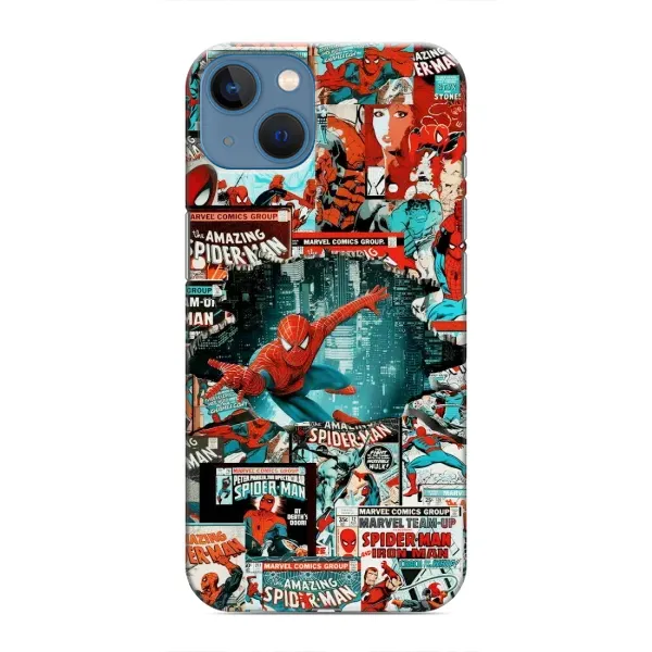 Чехол с рисунком «Комиксы Человек Паук» для iPhone 13 Чехол с рисунком «Комиксы Человек Паук» для iPhone 13