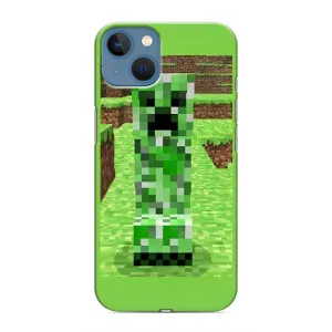 Чехлы для iPhone 13 (Персонажи Майн Крафт) (Крипер 2)