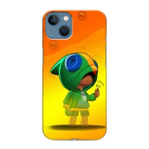 Чехол Бравл Старс для iPhone 13 (LEON в кофте)