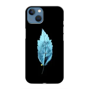 Чохол з картинками на чорному фоні для iPhone 13 (Листя)