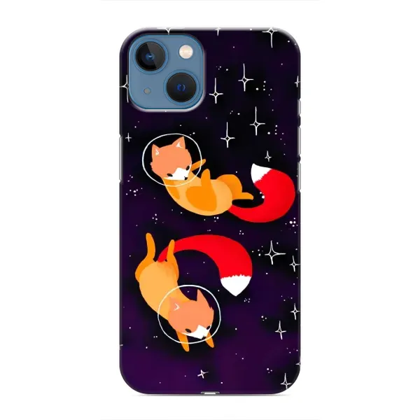 Чехол с рисунком «Лисы» для iPhone 13