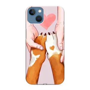 Чехол (ТПУ) Милые собачки для iPhone 13 (Любовь к собакам)