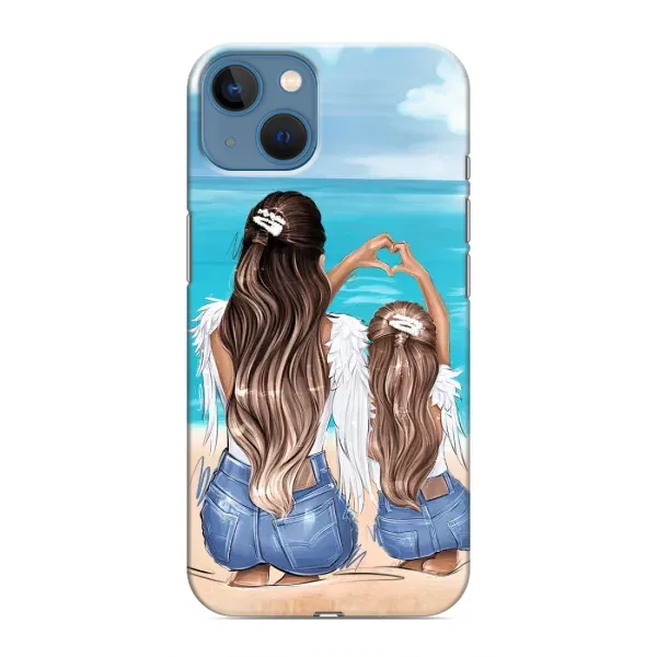 Чехол с рисунком «Мама и дочь» для iPhone 13 Чехол с рисунком «Мама и дочь» для iPhone 13