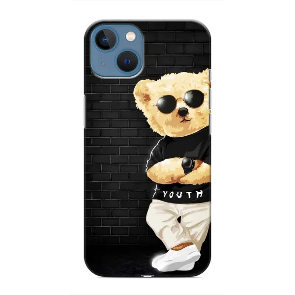 Чехол с рисунком «Мишка в очках» для iPhone 13 Чехол с рисунком «Мишка в очках» для iPhone 13