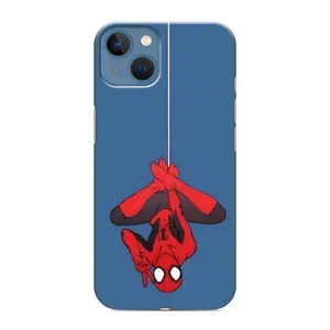 Чехол Супергерой Человека Паука на iPhone 13 (На паутине)