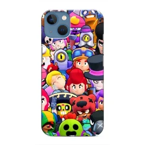 Силиконовый Чехол на iPhone 13 с картинкой Brawl Stars (Персонажи)