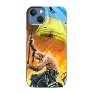 Чехол с картинкой (Патриотический КОЗАК) на iPhone 13 (Сильный Козак)