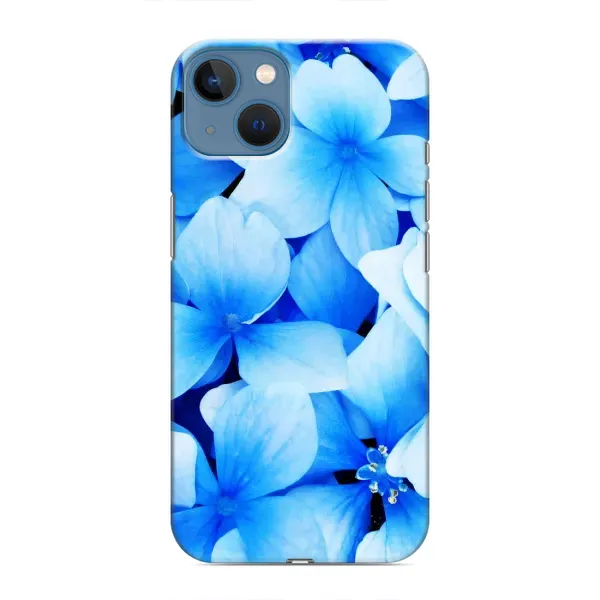 Чехол с рисунком «Синие цветы» для iPhone 13 Чехол с рисунком «Синие цветы» для iPhone 13