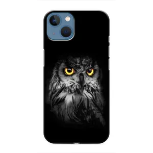 Чехлы с принтом СОВЫ для iPhone 13 (Сова на чёрном)