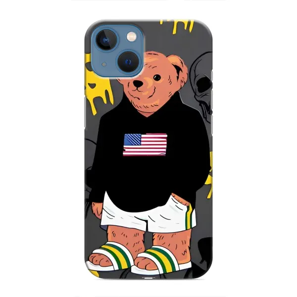 Чехол с рисунком «Teddy USA» для iPhone 13 Чехол с рисунком «Teddy USA» для iPhone 13