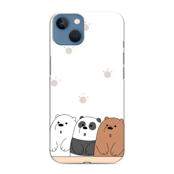 Чехол с рисунком «Удивленные медвеженки» для iPhone 13