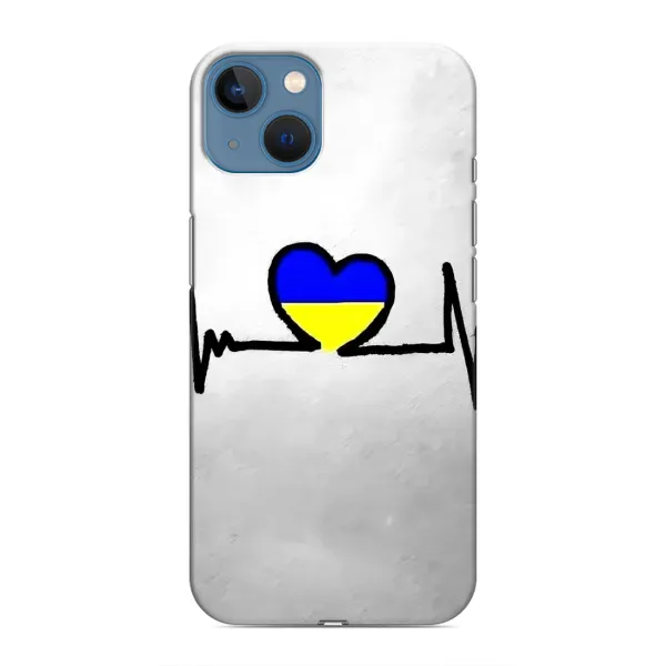 Чохол з малюнком «Українська кардіограма» для iPhone 13 Чохол з малюнком «Українська кардіограма» для iPhone 13