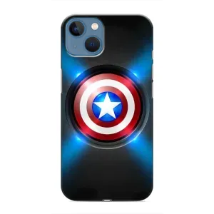 Чехол с Щитом Капитана Америки на iPhone 13 (Яркий Щит Капитана)