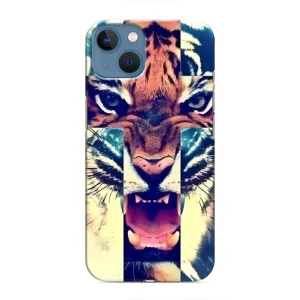 Чехлы с изображением разных животных для iPhone 13 (Яркий Тигр)