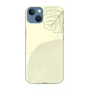 Чехол цветочный дизайн для iPhone 13 (Зелёный фон)