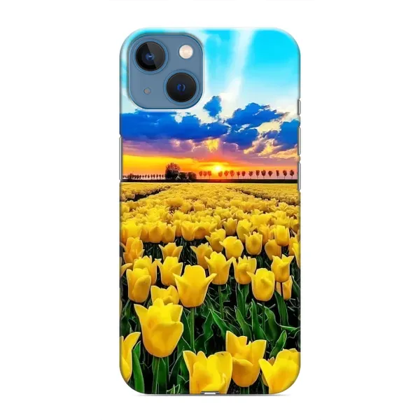 Чехол с рисунком «Желтые тюльпаны» для iPhone 13