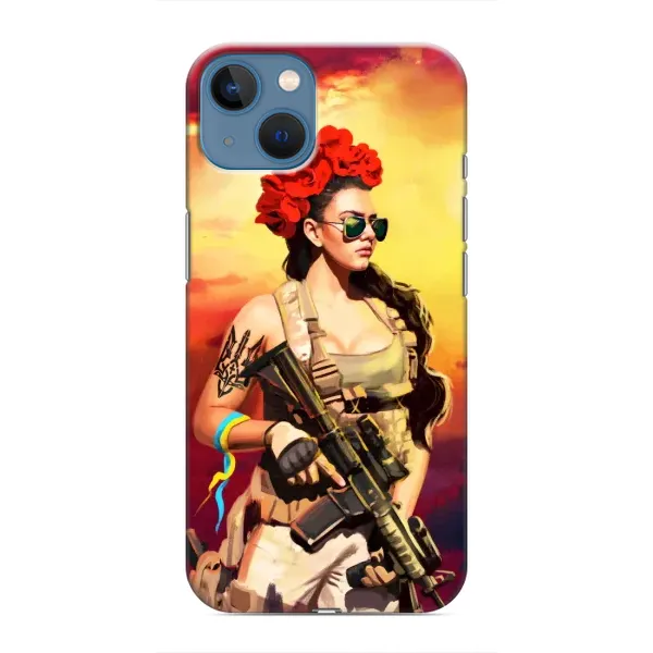 Чехол с рисунком «Женщина солдат» для iPhone 13 Чехол с рисунком «Женщина солдат» для iPhone 13