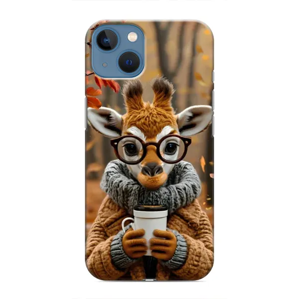 Чехол с рисунком «Жираф с кофе» для iPhone 13 Чехол с рисунком «Жираф с кофе» для iPhone 13