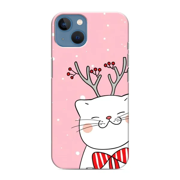Чехол с рисунком «Зимний кот» для iPhone 13 Чехол с рисунком «Зимний кот» для iPhone 13