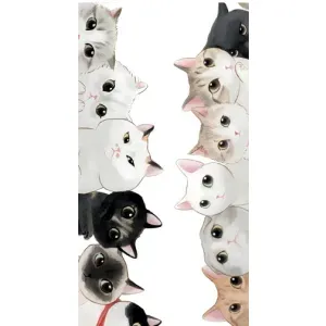 Силіконовий чохол з котиком для iPhone 14 Plus (Коти)