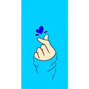 Чохол (Знак сердечка) для iPhone 14 Plus (Сердечко на синоьому)