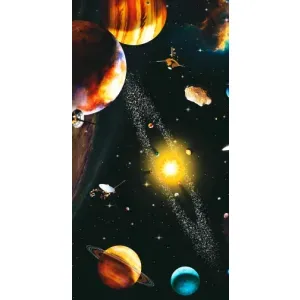 Чохол (ТПУ) з планетами на iPhone 14 Plus (Вид з космосу)