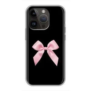 Чехол банты для iPhone 14 Pro Max (Бант на черном)