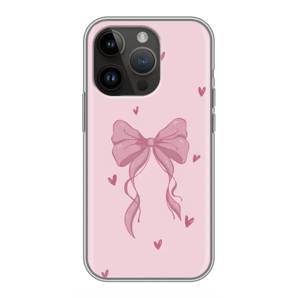 Чехол с рисунком «Бант на розовом» для iPhone 14 Pro Max Чехол с рисунком «Бант на розовом» для iPhone 14 Pro Max