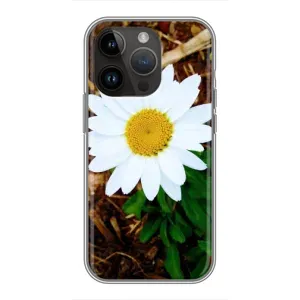 Чехол с ромашками на iPhone 14 Pro Max (Белая ромашка)