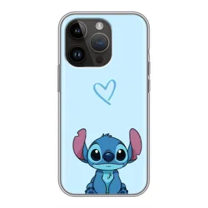 Чохол з малюнком Стіч для iPhone 14 Pro Max (Блакитний Стіч)