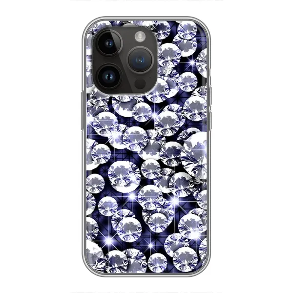 Чехол с рисунком «Бриллианты» для iPhone 14 Pro Max