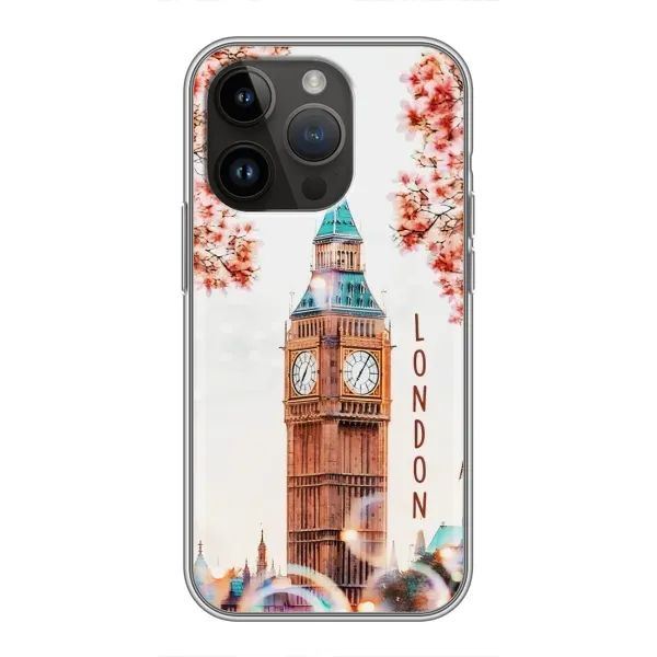 Чехол с рисунком «Часы Лондон» для iPhone 14 Pro Max