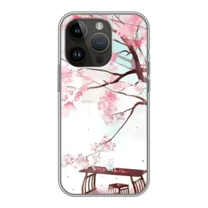 Чехол с принтом САКУРЫ на iPhone 14 Pro Max (Чайная церемония)