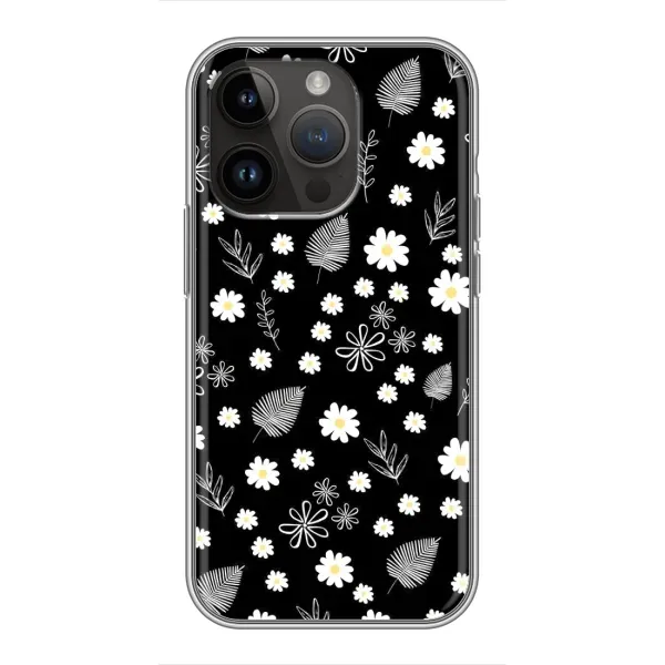 Чехол с рисунком «цветение на чорном» для iPhone 14 Pro Max