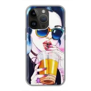 Чохол з картинкою Модні Дівчата iPhone 14 Pro Max (Дівчина з коктейлем)