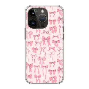 Чехол банты для iPhone 14 Pro Max (Фон бантики)