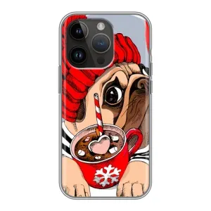Бампер для iPhone 14 Pro Max с картинкой "Песики" (Грустная собака)