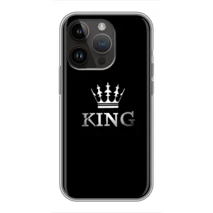 Чохол (Корона на чорному фоні) для Айфон 14 Про Макс (KING)