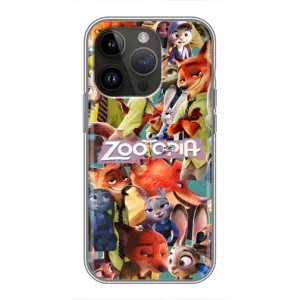Силіконовий чохол з принтом Зоотрополіс для iPhone 14 Pro Max (Колаж героїв)