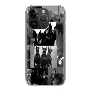 Чехол ДОБЕРМАН для iPhone 14 Pro Max (Коллаж Доберман)