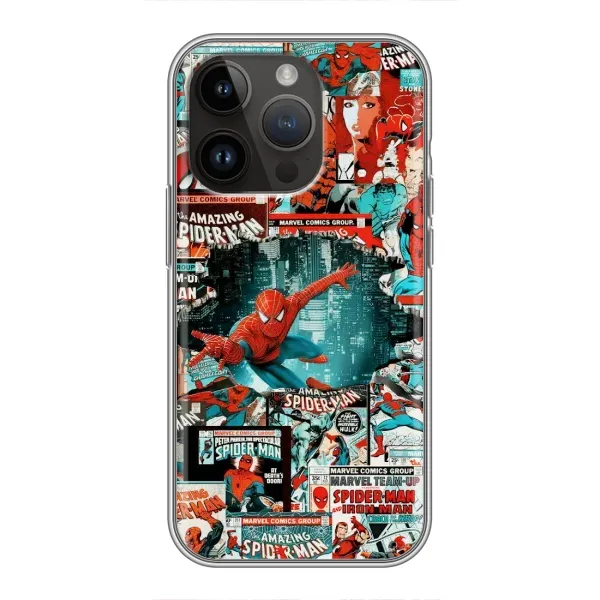 Чехол с рисунком «Комиксы Человек Паук» для iPhone 14 Pro Max Чехол с рисунком «Комиксы Человек Паук» для iPhone 14 Pro Max